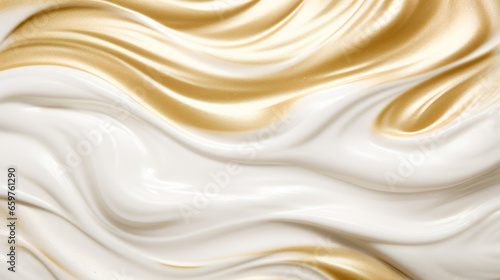 ゴールドとホワイトのクリームの背景