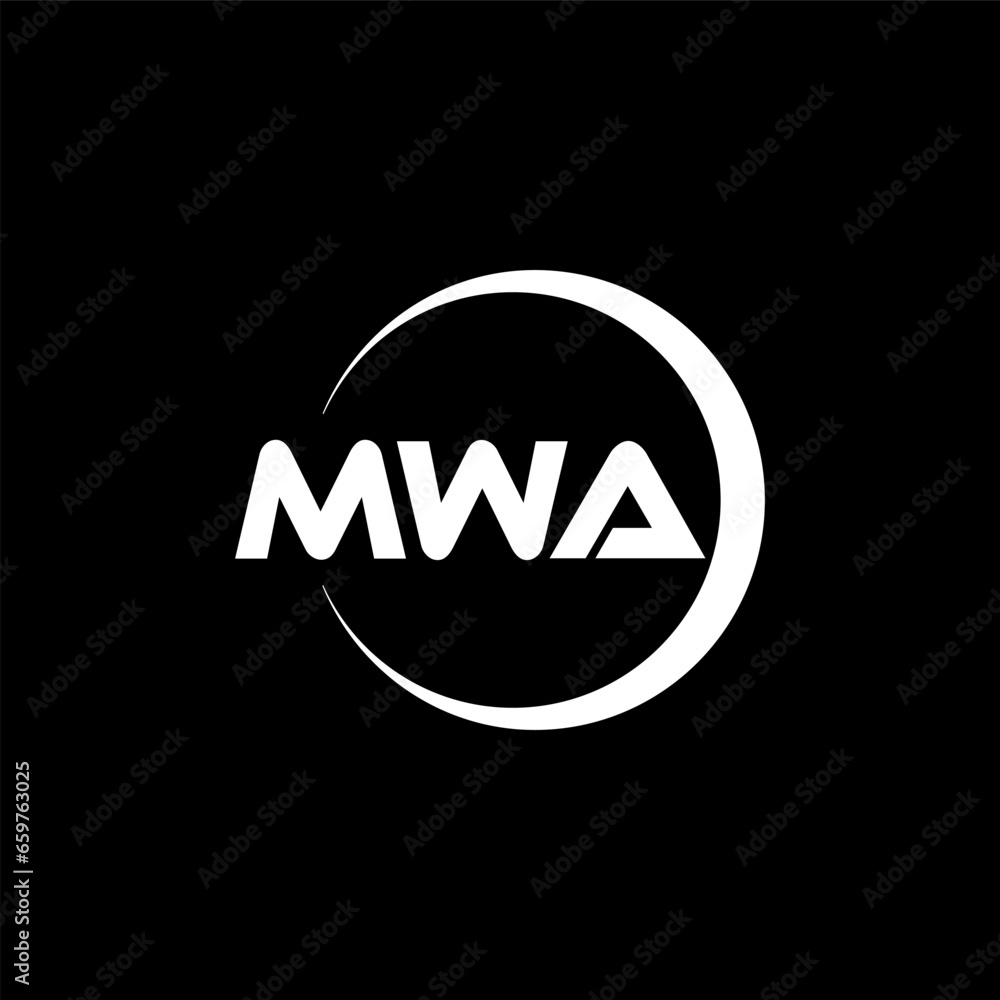 MWA letter logo design with black background in illustrator, cube logo, vector logo, modern alphabet font overlap style. calligraphy designs for logo, Poster, Invitation, etc. MWA letter logo design with black background in illustrator, cube logo, vector logo, modern alphabet font overlap style. calligraphy designs for logo, Poster, Invitation, etc.