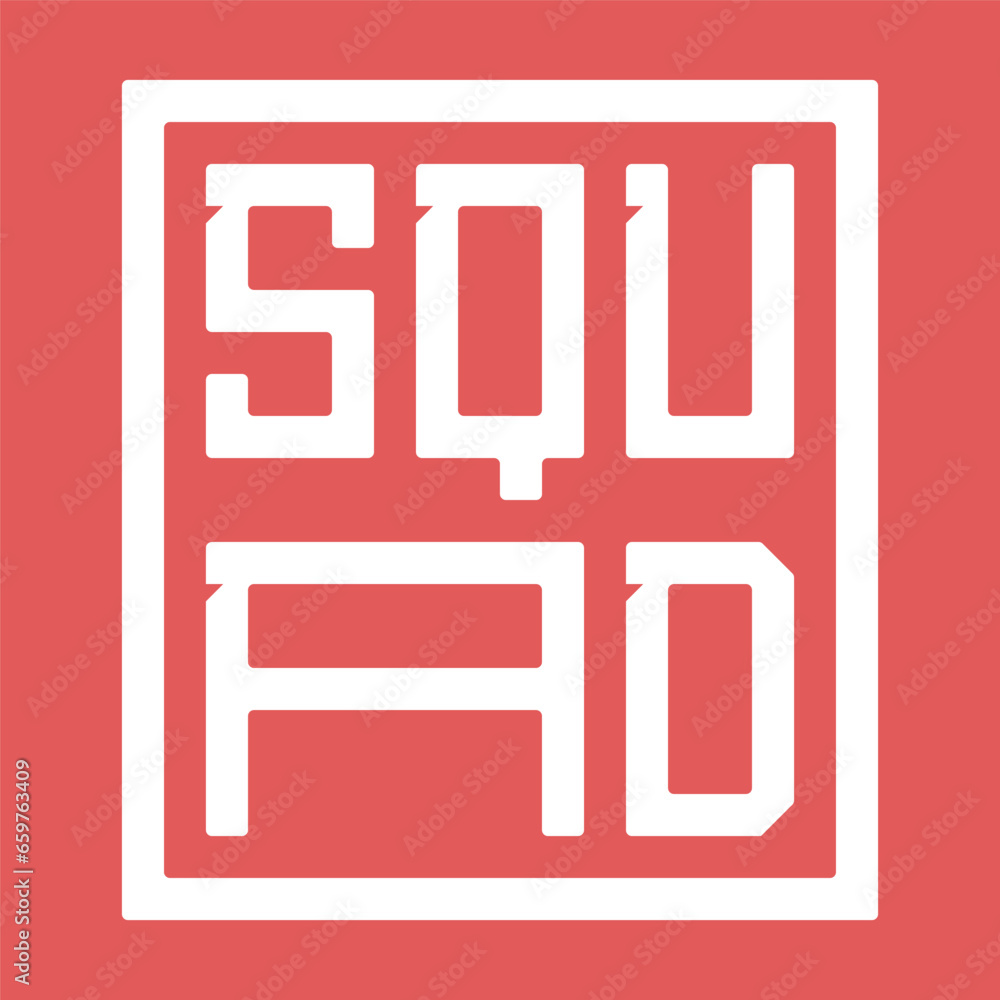 Squad lettering design Squad lettering design