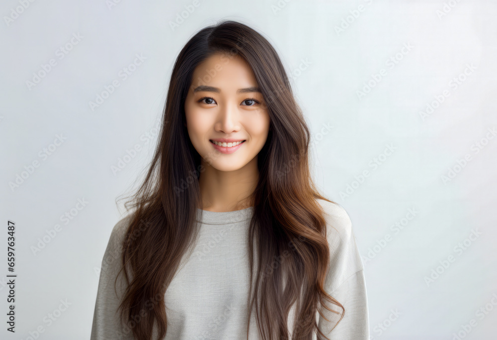 Portrait of a pretty asian young woman isolated from the background Portrait of a pretty asian young woman isolated from the background