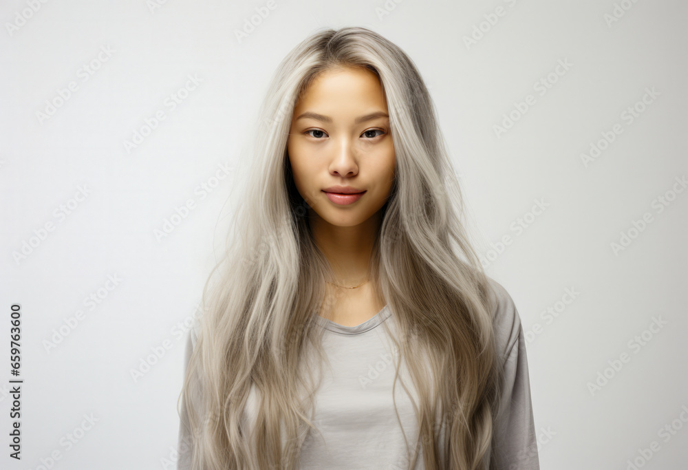 Portrait of a pretty asian young woman isolated from the background Portrait of a pretty asian young woman isolated from the background