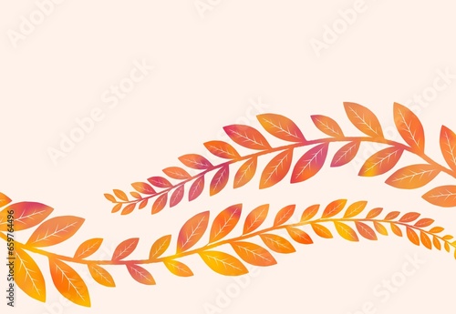 紅葉した植物の背景素材　ラスター素材