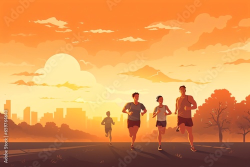 Illustration fur running sport