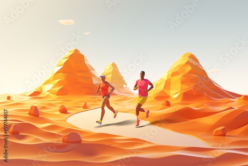 Illustration fur running sport