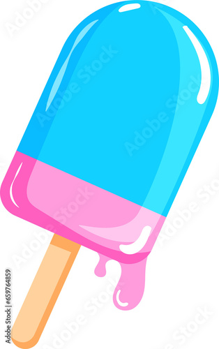 Ice cream, there are many types to eat to cool off, with cute lines and sweet colors.