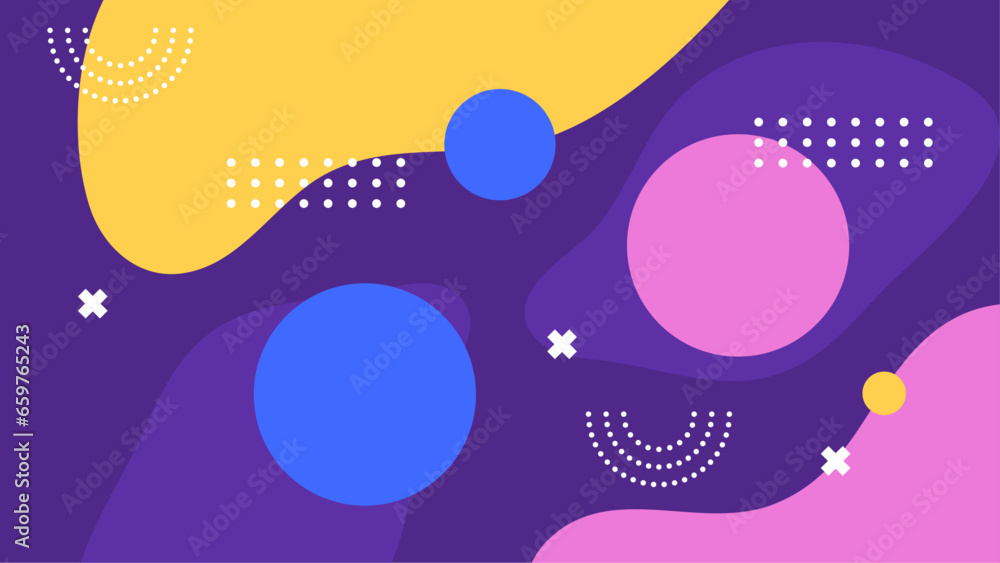Colorful colourful vector abstract memphis geometric styled background