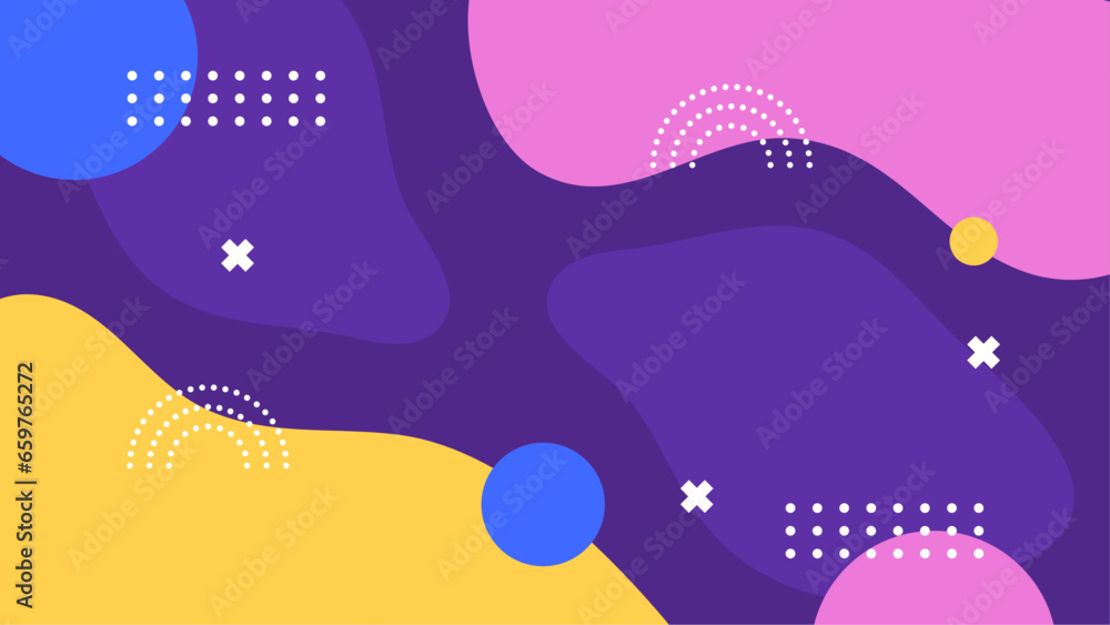 Colorful colourful modern memphis geometric background vector illustration