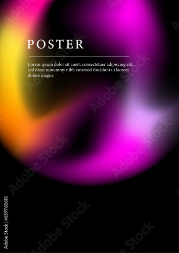 Vector gradient abstract colorful poster template design