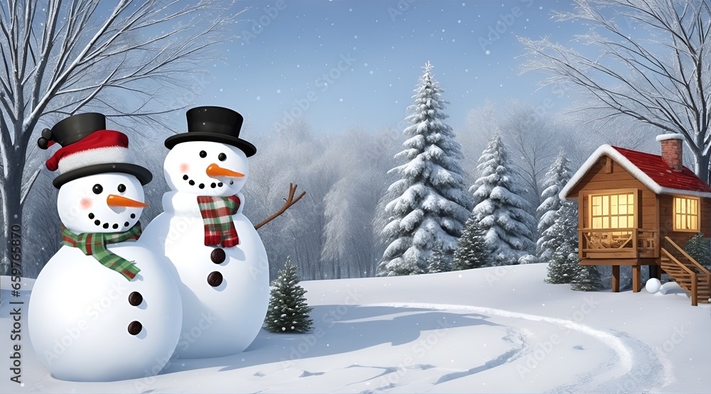 Fototapeta premium Muñeco de nieve