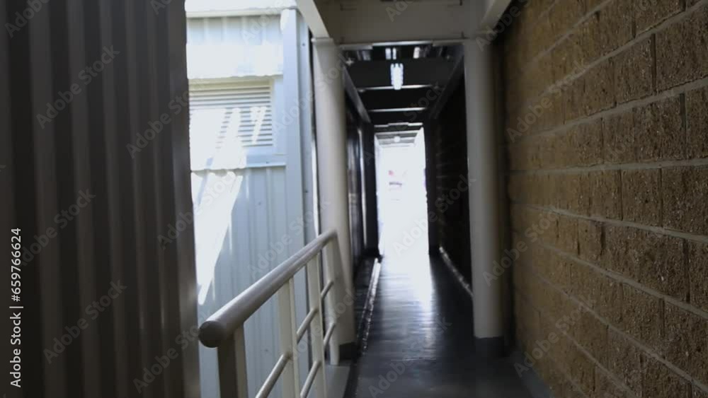 panning of a hallway