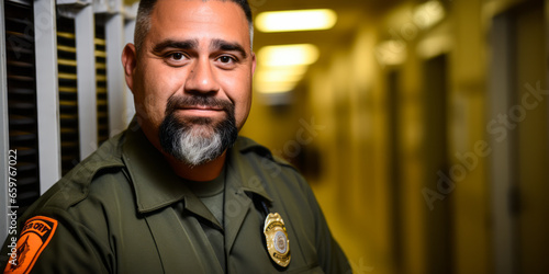 Team of Correctional Officers and Jailer Ensuring Law and Order in Penal Facility