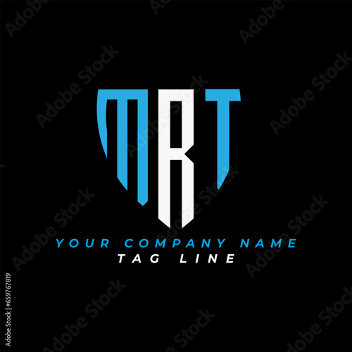MRT letter logo creative design with vector graphic Pro Vector