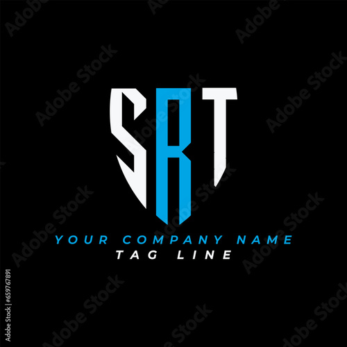 SRT letter logo creative design with vector graphic Pro Vector photo