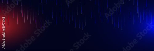 blue and red technology background with flowing particles