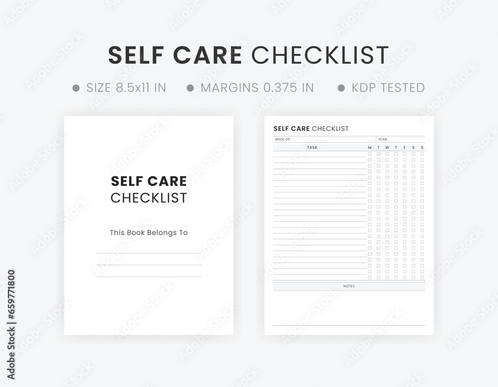 Printable Daily Self-care Checklist Template, Best Weekly Self Care Routine Letter Printable Daily Self-care Checklist Template, Best Weekly Self Care Routine Letter