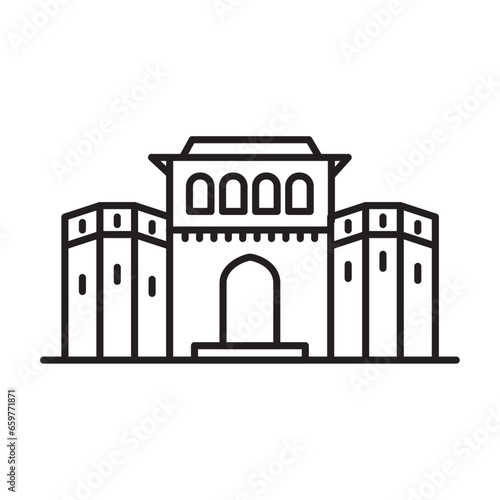 pune city icon. vector outline