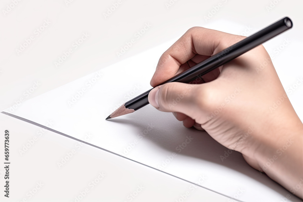 Hand with pen writing Hand with pen writing