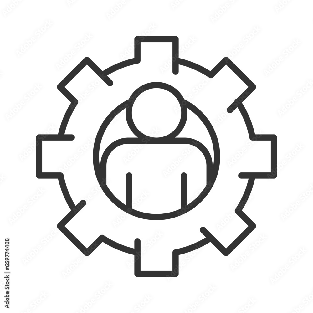 business icon with employees as economic drivers in business business icon with employees as economic drivers in business