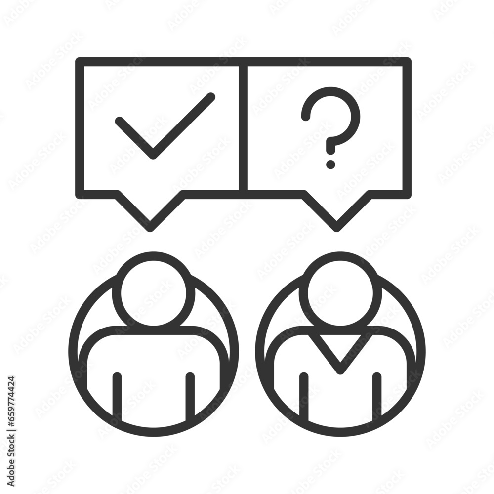 business icon with questions and answers from employee chats are equipped with a dialogue box business icon with questions and answers from employee chats are equipped with a dialogue box
