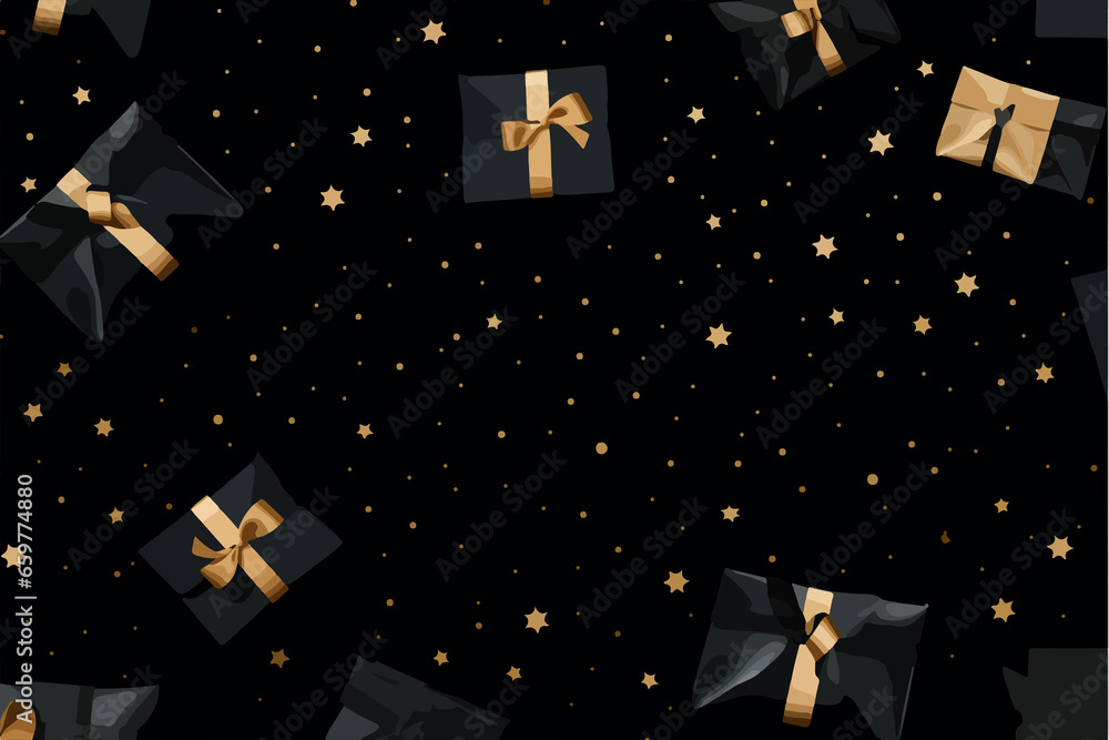 Black Friday and Christmas gift sale boxes background Generative AI Black Friday and Christmas gift sale boxes background Generative AI