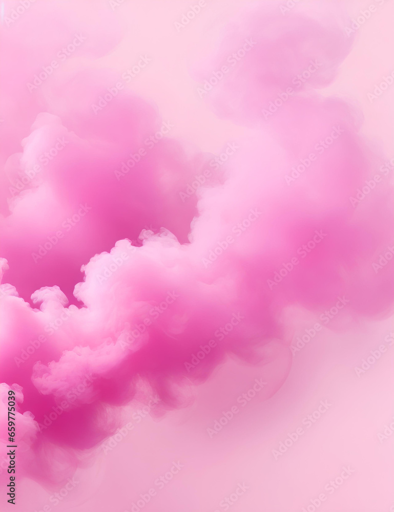 Fototapeta premium Color paint smoke splashes. Flows of magic dust with glitter particles and sparkles. Vector realistic set of flowing color clouds of fog or steam with shimmer isolated on black background