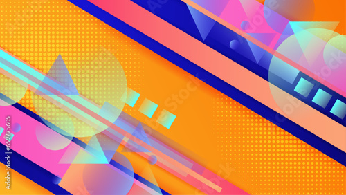 Wallpaper Mural Colorful colourful gradient abstract background with geometric shape Torontodigital.ca