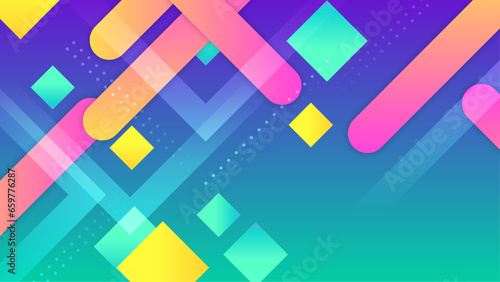 Colorful colourful vector abstract gradient geometric background with futuristic style