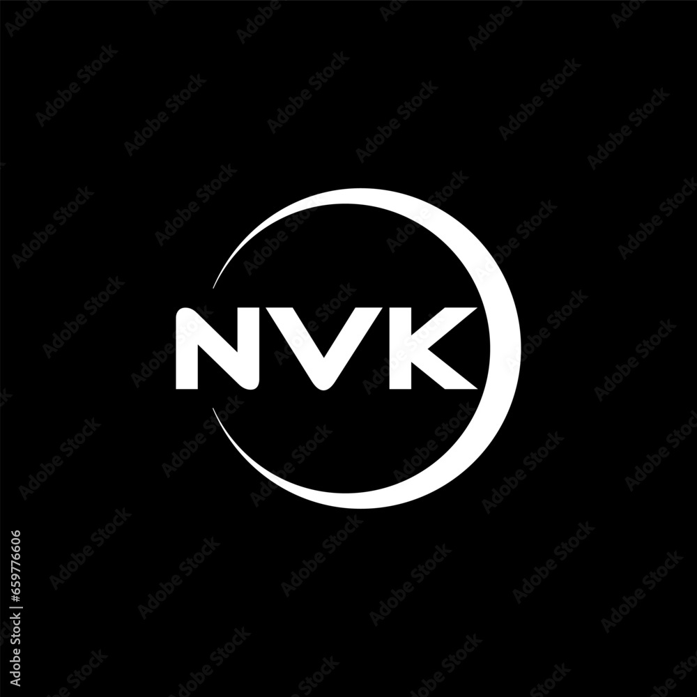 NVK letter logo design with black background in illustrator, cube logo, vector logo, modern alphabet font overlap style. calligraphy designs for logo, Poster, Invitation, etc. NVK letter logo design with black background in illustrator, cube logo, vector logo, modern alphabet font overlap style. calligraphy designs for logo, Poster, Invitation, etc.