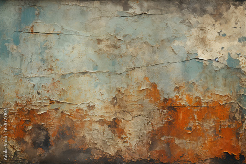Rustic Decay Fusion: Grunge Texture in Urban Hues