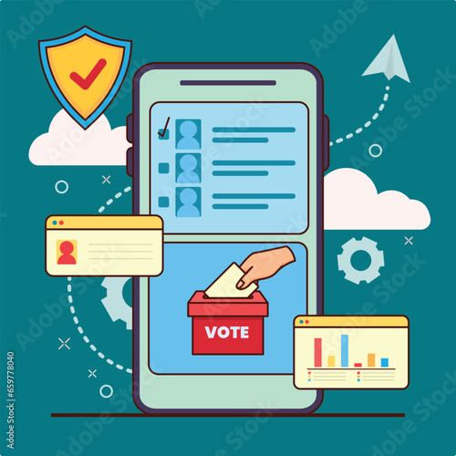 Concept Online Vote with Mobile Phone 