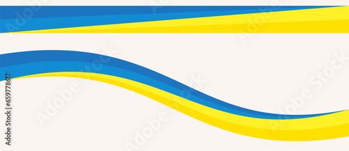 Two ribbons with blue and yellow colors like Ukraine flag.