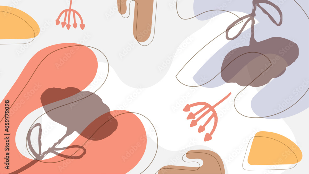 Naklejka premium Abstract organic background vector flat design with colorful element