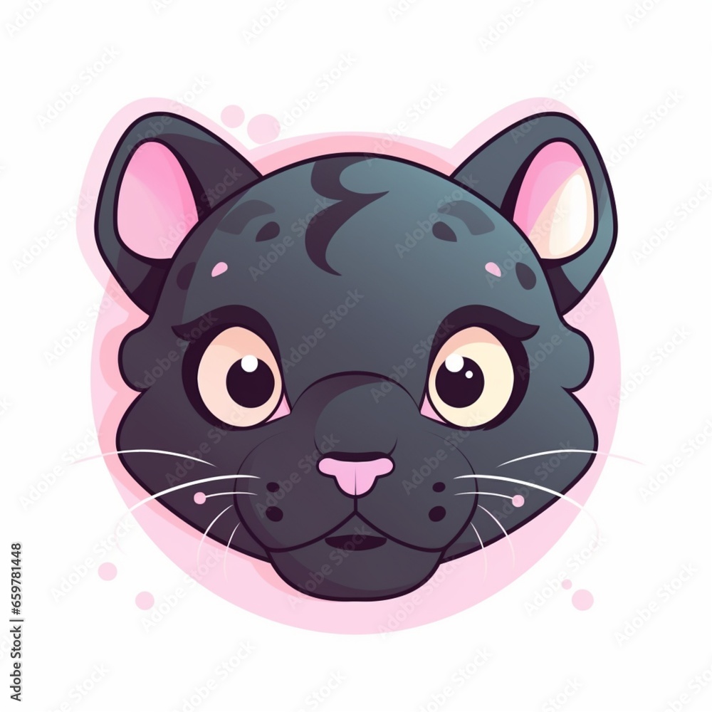 Kawaii Panther Illustration Kawaii Panther Illustration