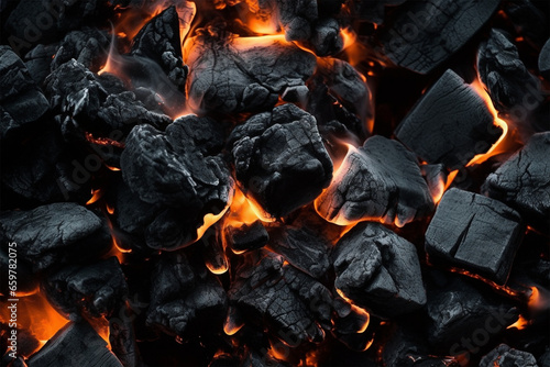 lots of smoldering coal photo