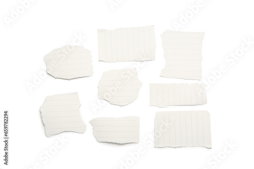Wallpaper Mural Torn pieces of paper sheets isolated on white background Torontodigital.ca
