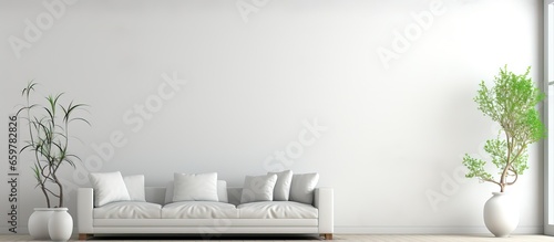 illustrated interior in a room with a white color scheme