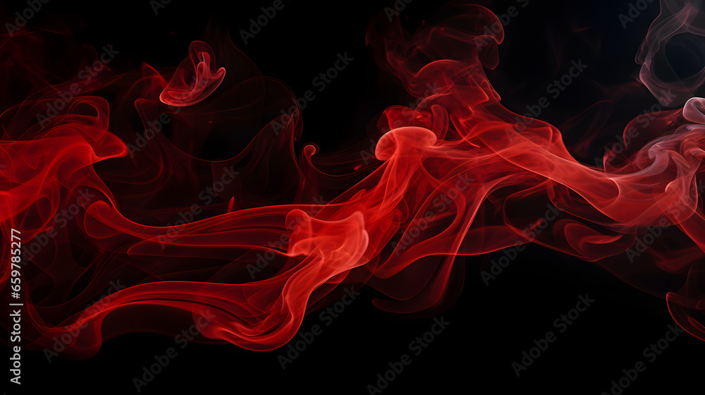 Obraz premium abstract red smoke on dark background