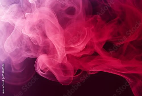 abstract red and pink smoke on dark background