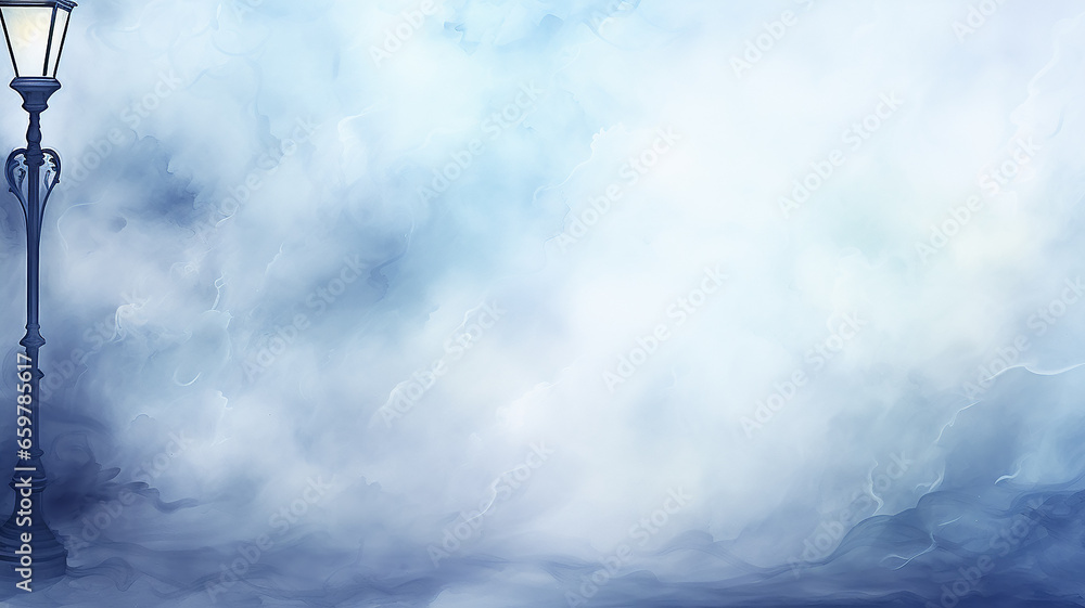 autumn watercolor light gray background, street lamp on a blurry background copy space blank greeting form autumn watercolor light gray background, street lamp on a blurry background copy space blank greeting form