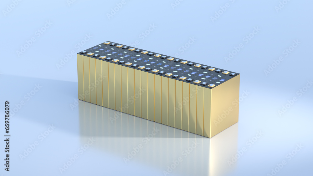 LFP cell, NMC Prismatic battery's for electric vehicles, Sustainable Energy Solutions, Innovations in Energy Storage,3d rendering LFP cell, NMC Prismatic battery's for electric vehicles, Sustainable Energy Solutions, Innovations in Energy Storage,3d rendering