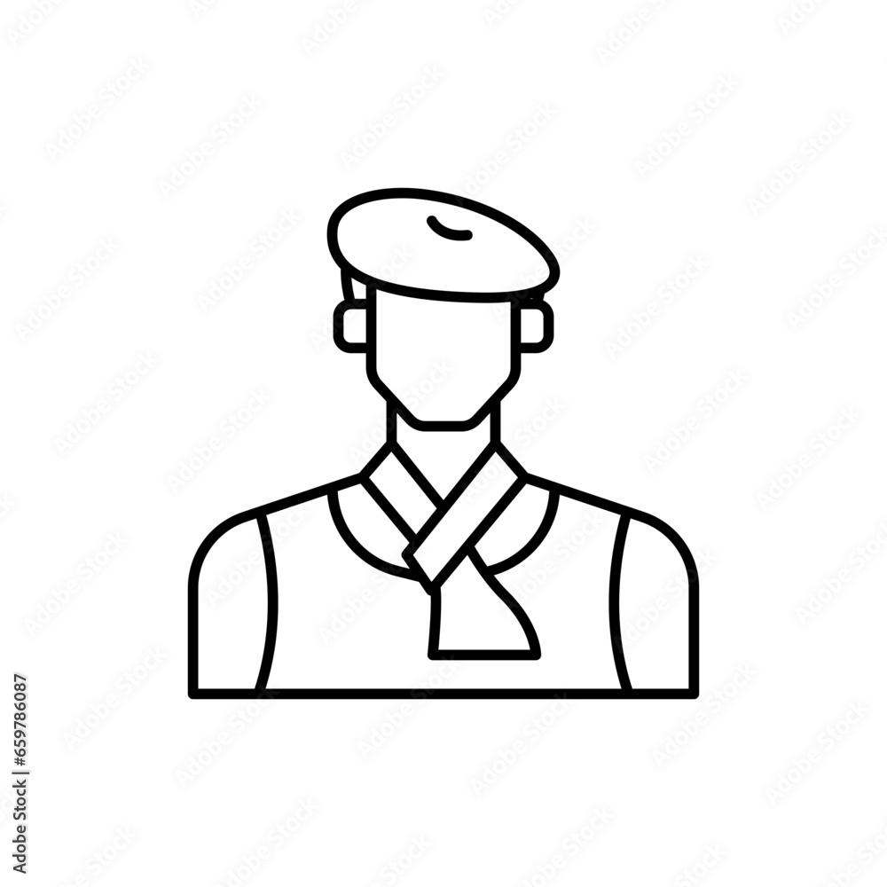 Artist diversity people icon with black outline style. artist, art, painter, drawing, paint, artistic, paintbrush. Vector Illustration Artist diversity people icon with black outline style. artist, art, painter, drawing, paint, artistic, paintbrush. Vector Illustration