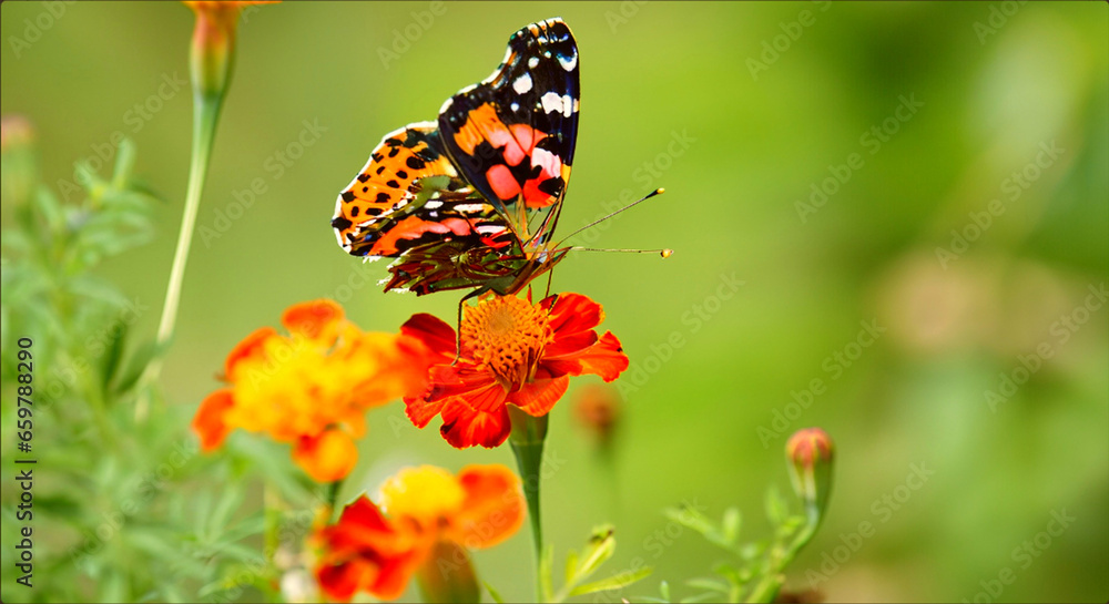 Obraz premium butterfly on a flower