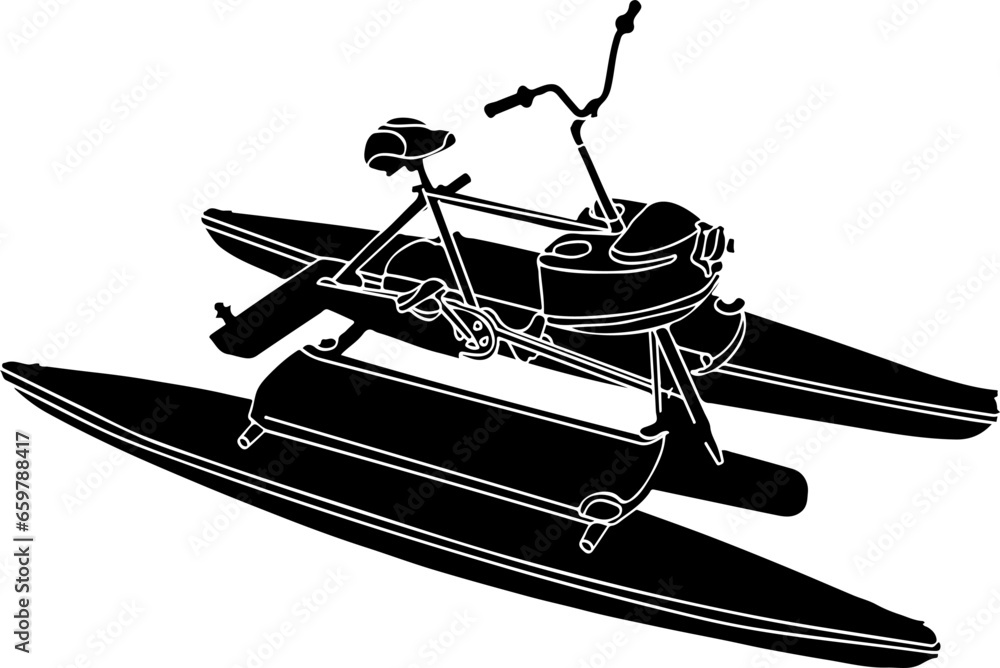 Aqua Cycle Trike Vector Clip Art of Water cycle, "Hydrobike Vector