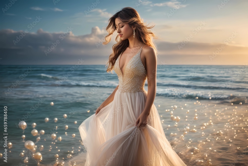 Pearl-Lipped Beauty by the Seaside Pearl-Lipped Beauty by the Seaside