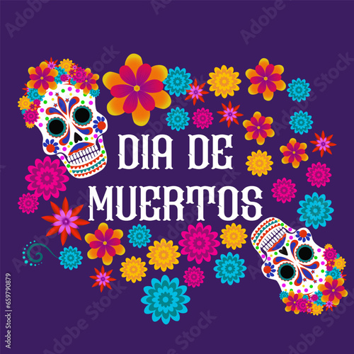 Dia de los Muertos, or Day of the Dead, is a vibrant Mexican tradition festival.