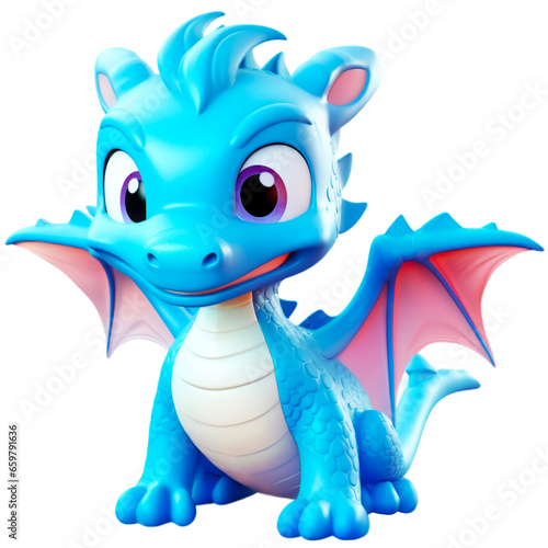 The blue dragon for New Year 2024.