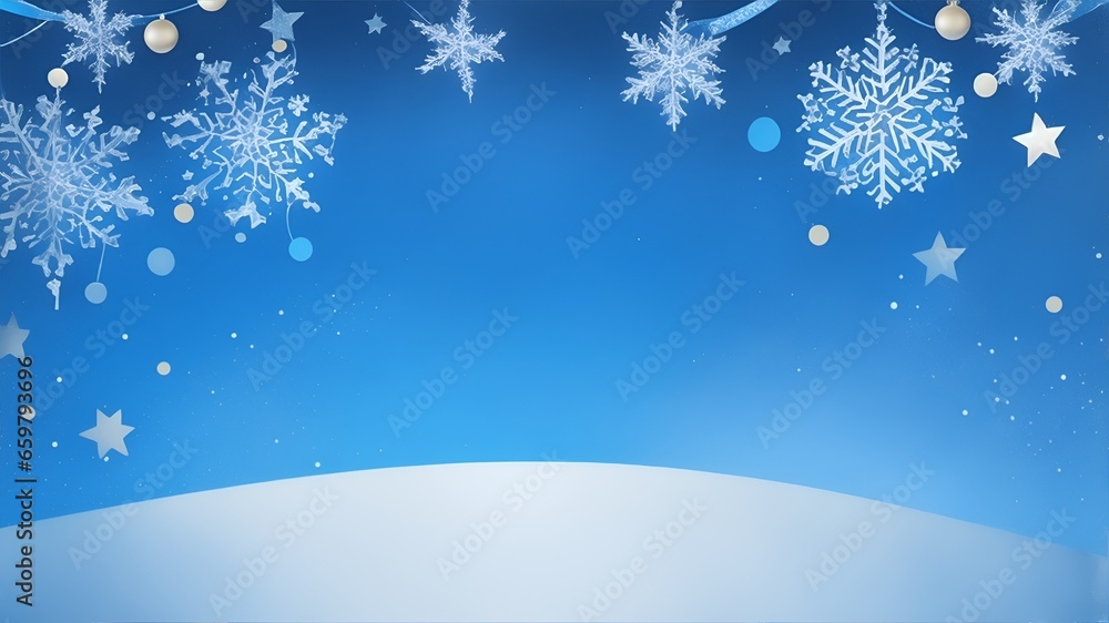 Blue Color Christmas Background With Copy Space. Beautiful Christmas Background. Winter Christmas Background. Merry Christmas Images. Christmas Background Images Free Download
