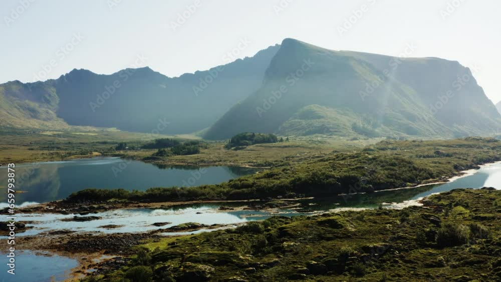 Lake's Still Waters And Mountain Range Lake's Still Waters And Mountain Range