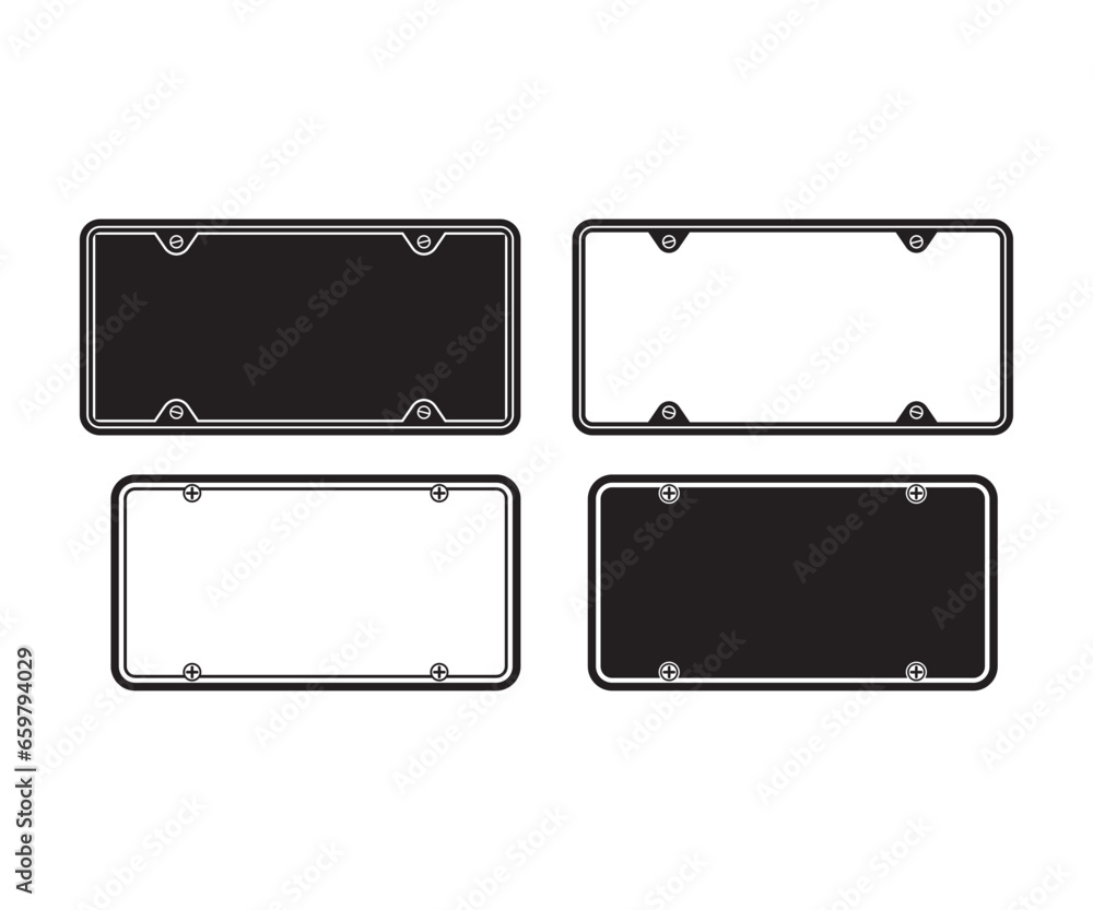 Car License Plate svg, Car license plate Silhouette, License Plate