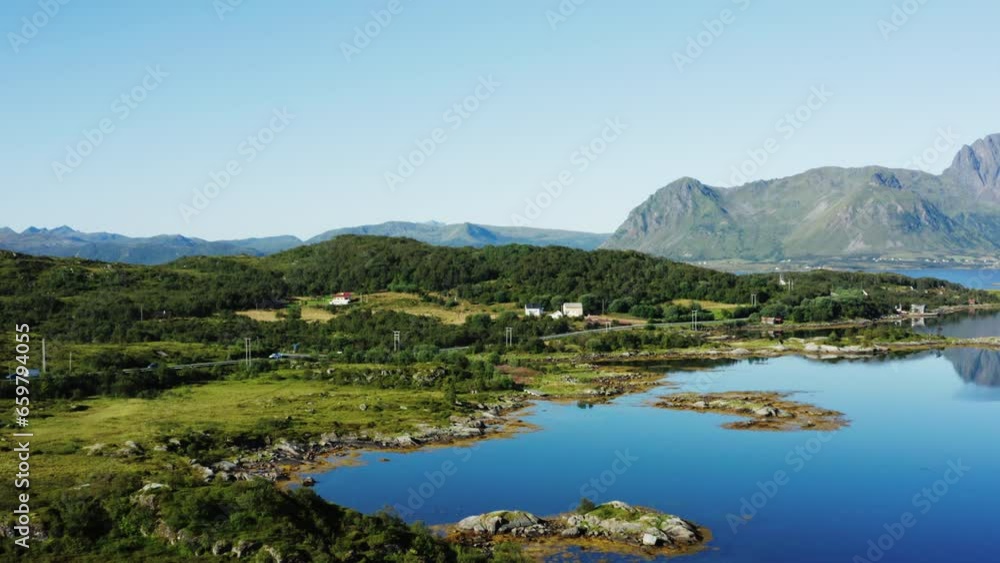 County Road Amidst Greenery And Mountain Range County Road Amidst Greenery And Mountain Range
